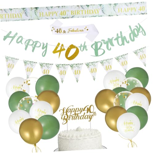 HONMEET Bannerschild Zum 40. Geburtstag Happy Birthday Dekorationen für Männer Stoff Einfach Zusammenzubauen Vielseitig Einsetzbar HONMEET Bannerschild Zum 40. Geburtstag Happy Birthday Dekorationen für Männer Stoff Einfach Zusammenzubauen Vielseitig Einsetzbar von HONMEET