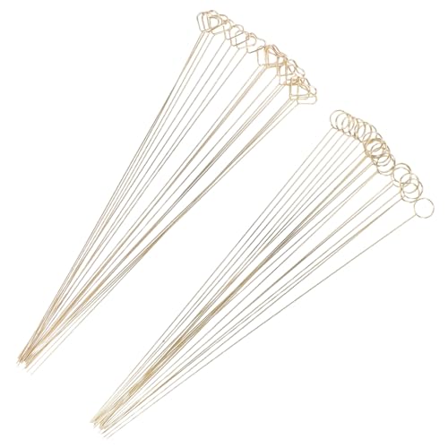 HONMEET 40pcs Blumenkartenhalter Stick Metall Blumener Platzhalter Blütenbouquetzubehör Runden Und Herzform Blumenpickel Clips von HONMEET