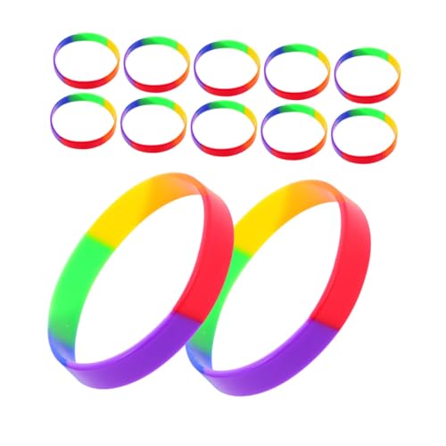 HONMEET 42 Stück Teiliges Bunte Silikonarmbänder Elastisch Flexibel Pride Day Dekoration Lgbt Gummi Wristbands Festival Accessoires für Events und Partys HONMEET 42 Stück Teiliges Bunte Silikonarmbänder Elastisch Flexibel Pride Day Dekoration Lgbt Gummi Wristbands Festival Accessoires für Events und Partys von HONMEET
