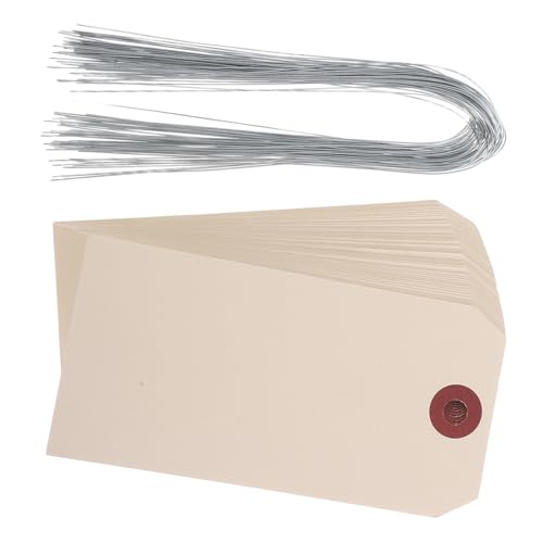 HONMEET 50 Stück Versandetiketten aus Manila mit Eisendraht Robuste Blanko Preisschilder für Pakete und Versand Praktische Drahtanhänger für Verpackung und Klare Kennzeichnung HONMEET 50 Stück Versandetiketten aus Manila mit Eisendraht Robuste Blanko Preisschilder für Pakete und Versand Praktische Drahtanhänger für Verpackung und Klare Kennzeichnung von HONMEET