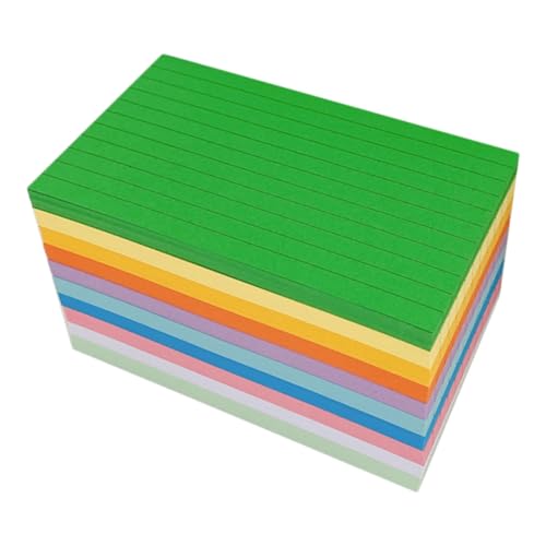 HONMEET 500 Blatt Bunte Karteikarten Farben Din Blanko Memo Notizkarten Kleine Lernkarten für Schule Büro Zuhause Praktisch und Handlich HONMEET 500 Blatt Bunte Karteikarten Farben Din Blanko Memo Notizkarten Kleine Lernkarten für Schule Büro Zuhause Praktisch und Handlich von HONMEET