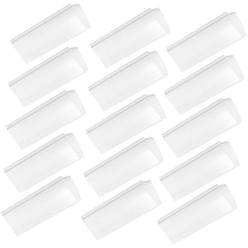 HONMEET 50Stücke Draht Regal Etikettenhalter aus Transparente Preisschildhalter für Drahtregale mit Etikettenpapier Einsätzen für Supermärkte von HONMEET