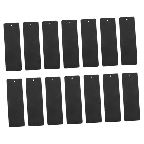 HONMEET 50Stücke Leere Lesezeichen Aus Kartonpapier Schwarze DIY Lesezeichen Für Blanko Lesezeichen Geschenkanhänger Mit Löchern Für Bastelprojekte Und Partygeschenke von HONMEET
