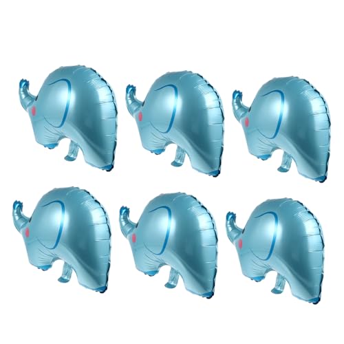 HONMEET 6 Stück Blaue Folienballons Elefant Shower Party Deko Langlebig Glänzend für Geburtstag Fest Valentinstag Muttertag Hochzeit von HONMEET