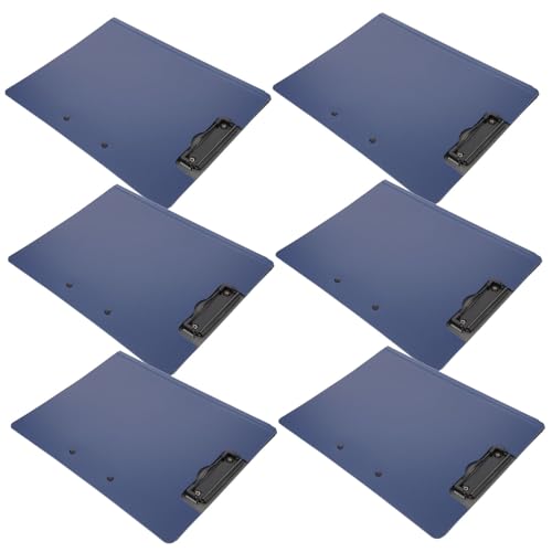 HONMEET 6 Stück Multifunktionaler Klemmbrett Ordner mit Doppelseitigem Niedrigem Clip Stabiler Dokumentenhalter für Büro Schule und Flexible Schreibunterlage Vertikal Horizontal von HONMEET