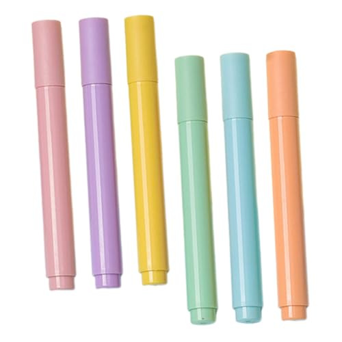 HONMEET 6 Stück Pastell Textmarker Hochwertige Marker für Schüler Handliche Stifte für Notizen Bürobedarf und Journaling Farbenfrohe und Ergonomische Gestaltung für Markieren und von HONMEET