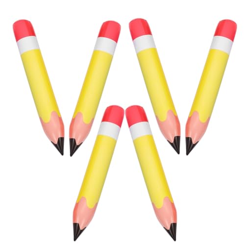 HONMEET 6 Stück Teiliges Aufblasbares Bleistift-deko PVC Gelb Langlebige Schulanfang-dekoration für Klassenzimmer Sichere und Dekorative Back-to-school Ballons HONMEET 6 Stück Teiliges Aufblasbares Bleistift-deko PVC Gelb Langlebige Schulanfang-dekoration für Klassenzimmer Sichere und Dekorative Back-to-school Ballons von HONMEET