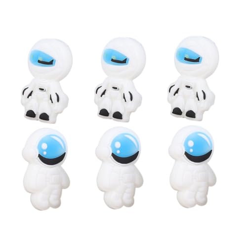 HONMEET 6 Stück Teiliges Niedliche Cartoon Weltraum Astronaut Radiergummis Mini Weiche Gummi für Schüler Geschenke Schulparty Mitgebsel Leicht zu Verstauen und Einfach zu Benutzen von HONMEET