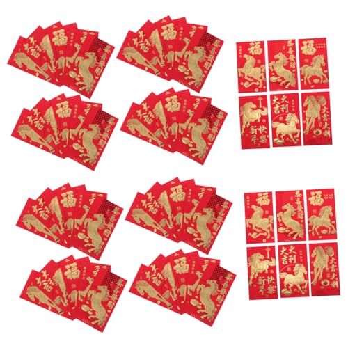 HONMEET 60 Stück Rote Umschläge Neues Jahr Rote Pakete mit Pferdemotiv Traditionelle Chinesische Geldumschläge für Frühlingsfest Geschenkset für Familie und Freunde HONMEET 60 Stück Rote Umschläge Neues Jahr Rote Pakete mit Pferdemotiv Traditionelle Chinesische Geldumschläge für Frühlingsfest Geschenkset für Familie und Freunde von HONMEET