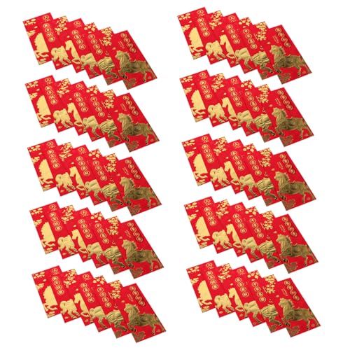 HONMEET 60 Stück Rotes Geldumschläge Frühlingfest Hongbao mit Glatter Textur Traditionelle Chinesische Glücksumschläge für Pferdejahr für Neujahrspartys und Geschenkverteilung HONMEET 60 Stück Rotes Geldumschläge Frühlingfest Hongbao mit Glatter Textur Traditionelle Chinesische Glücksumschläge für Pferdejahr für Neujahrspartys und Geschenkverteilung von HONMEET