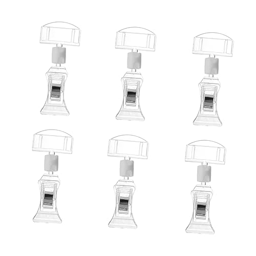 HONMEET 6Stücke Acryl Werbeetikettenhalter Stabiler Clip für Produktanzeigen für Supermärkte Geschäfte und Veranstaltungen Einfach zu Bedienen und Tragbar von HONMEET
