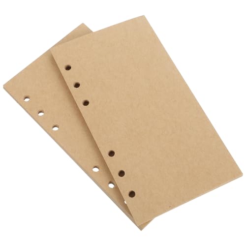 HONMEET 80 Blatt Kraftpapier Nachfüllpapier für Ringbuch Planer Einlagen Blanko Blätter Journal Notizbuch Refills Vintage Schreibpapier für Skizzen DIY Kreativprojekte von HONMEET