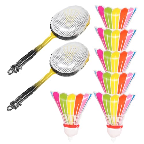 HONMEET 8stücke Teiliges Aufblasbare Badmintonballons Aus Aluminiumfolie Bunte Badminton-dekorationen Für Partys Geburtstagsfeiern Und Hochzeiten Für Innen Außenbereiche von HONMEET