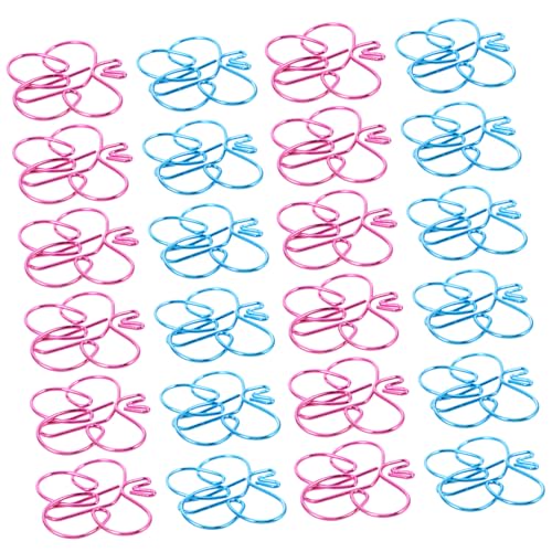 HONMEET Büroklammern in Schmetterlingsform, Büroklammern, Lesezeichen, Planer-clips Für Die Dateiorganisation, Bürobedarf, Schule, Hochzeitsdekoration, 24 Stück von HONMEET