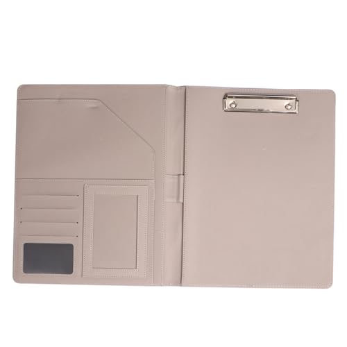 HONMEET Business Office Ordner Schulbürobedarf Und Schreibwaren Organizer Ablage Von Dokumenten Ordner A4 Aktenordner Präsentationsdokumentenordner Leder Grau von HONMEET