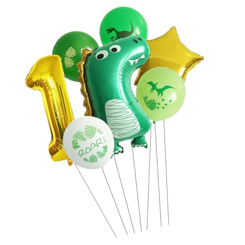 HONMEET Dinosaurier Folienballon Set Geburtstagsdekoration Mit Zahlenballon Und Dinosaurier Thema Ideale Party Dekoration Für Helium Geeignet Goldene 1 HONMEET Dinosaurier Folienballon Set Geburtstagsdekoration Mit Zahlenballon Und Dinosaurier Thema Ideale Party Dekoration Für Helium Geeignet Goldene 1 von HONMEET