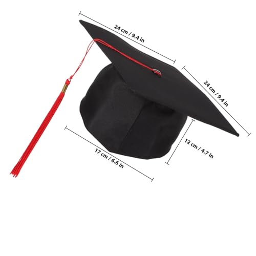 HONMEET Doktorhut für Erwachsene mit Roter Quaste Verstellbarer Abschlussmütze für Uni Bachelor Promotionsfeier Bequemes Tragegefühl Klassisches Design für Abschlussfeier und Kostüm HONMEET Doktorhut für Erwachsene mit Roter Quaste Verstellbarer Abschlussmütze für Uni Bachelor Promotionsfeier Bequemes Tragegefühl Klassisches Design für Abschlussfeier und Kostüm von HONMEET