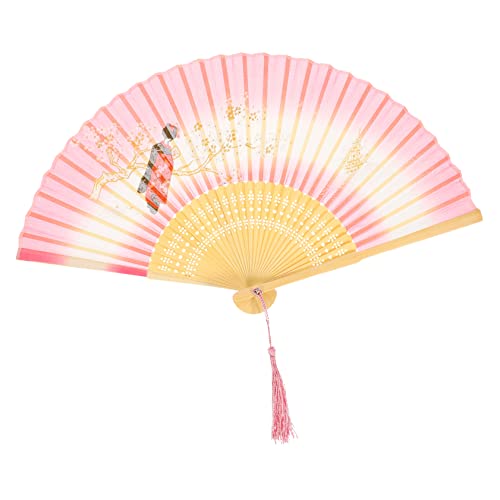 HONMEET Faltbarer Chinesischer Handfächer mit Quaste Bambus und Seidenstoff Antikes Design Leichter Tanzfächer für Performance Partydeko und Alltag Handlich und Praktisch HONMEET Faltbarer Chinesischer Handfächer mit Quaste Bambus und Seidenstoff Antikes Design Leichter Tanzfächer für Performance Partydeko und Alltag Handlich und Praktisch von HONMEET