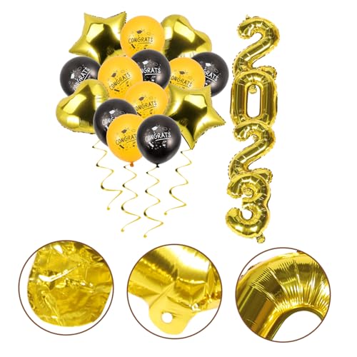HONMEET Graduationsballons mit Metallischen Folienballons und Sternen Herzform Leichte Party Deko für Abschlussfeier Fotorequisiten Einfache Montage für Klassenraum und Familienfeier HONMEET Graduationsballons mit Metallischen Folienballons und Sternen Herzform Leichte Party Deko für Abschlussfeier Fotorequisiten Einfache Montage für Klassenraum und Familienfeier von HONMEET