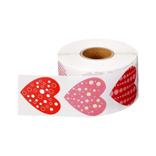 HONMEET Herzförmige Selbstklebende Aufkleberrolle Valentinstag Dichtungssticker Papier Für Geschenke Scrapbooking Hochzeit Verpackung Dekoration HONMEET Herzförmige Selbstklebende Aufkleberrolle Valentinstag Dichtungssticker Papier Für Geschenke Scrapbooking Hochzeit Verpackung Dekoration von HONMEET