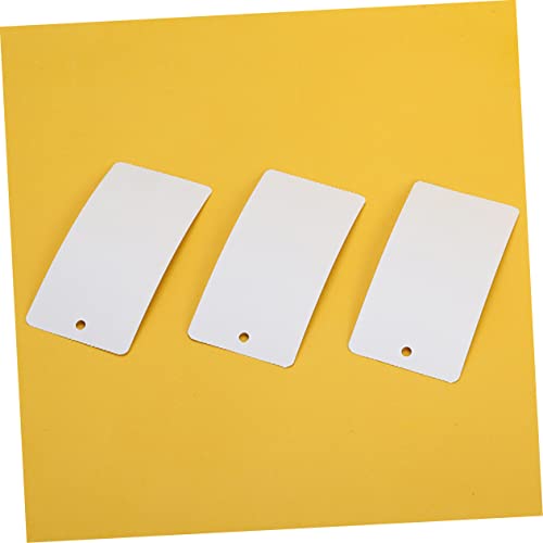 HONMEET Leere Kleidungsetiketten mit Aufhängebohrung Weiße Robuste Kartonpapier Tags für Etiketten für Einzelhändler mit Abgerundeten Ecken von HONMEET