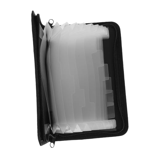 HONMEET Mini Fächermappe mit Reißverschluss Mehrlagiger Dokumentenorganizer Tragbare Kleine Fächermappe für Quittungen Erweiterbarer Organizer für Wichtige Papiere für Unterwegs von HONMEET