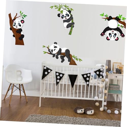 HONMEET PVC Wandsticker Panda Tiermotiv Kinderzimmer Dekoration Selbstklebend Ablösbar Rückstandsfrei Geeignet für Glatte Wände Fliesen Fenster Metall von HONMEET