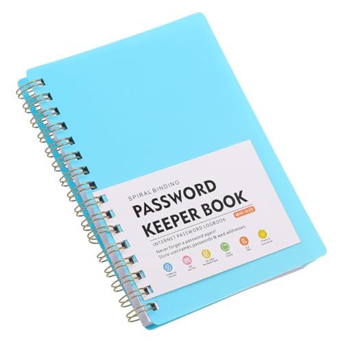 HONMEET Passwortbuch mit Alphabetischem Register Passwort Organizer für Senioren Passwort und Account Manager Spiral Notizbuch mit Hochwertigem Tintenfestem Papier Vielseitig für Zuhause von HONMEET
