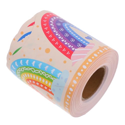 HONMEET Pastellfarbene Pinnwand Bordüre mit Regenbogenmuster Flexibles Dickes Papier Dekorative Rahmen für Klassenzimmer Kindergarten Büro Stilvolle Pinnwandgestaltung von HONMEET