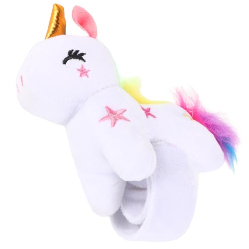 HONMEET Plüsch Einhorn Slap Armband Kuscheliges Cartoon Tierarmband Weiches Festival Geschenk Mitgebsel Wristband Einfaches Anlegen Praktisch Und Langlebig Für Erwachsene von HONMEET