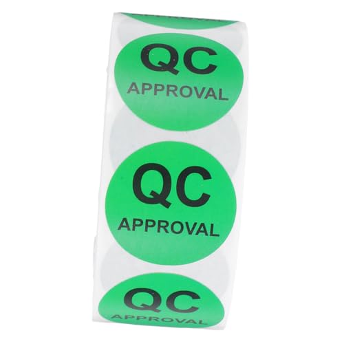 HONMEET Qc Qualitätskontrolle Aufkleber Rund Haftetiketten mit Schwarzem Text Selbstklebend für Einfache Anwendung Qualitätstest Statusetiketten für Lager und Produktion HONMEET Qc Qualitätskontrolle Aufkleber Rund Haftetiketten mit Schwarzem Text Selbstklebend für Einfache Anwendung Qualitätstest Statusetiketten für Lager und Produktion von HONMEET