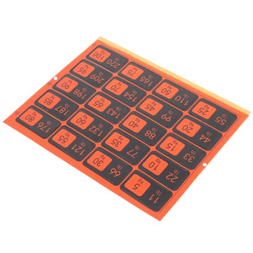 HONMEET Selbstklebende Gewichtsaufkleber für Fitnessgeräte Wiederverwendbare Gym Equipment Labels Leicht Ablösbar Lesbar Vielseitig für Hanteln Gewichte Trainingszubehör HONMEET Selbstklebende Gewichtsaufkleber für Fitnessgeräte Wiederverwendbare Gym Equipment Labels Leicht Ablösbar Lesbar Vielseitig für Hanteln Gewichte Trainingszubehör von HONMEET