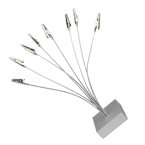 HONMEET Silberner Notizhalter mit Metallklammern Stabiler Kartenclip für Tischkarten Fotos Visitenkarten Vielseitiger Zettelhalter für Büro Restaurant Innenbereich Dekorativer HONMEET Silberner Notizhalter mit Metallklammern Stabiler Kartenclip für Tischkarten Fotos Visitenkarten Vielseitiger Zettelhalter für Büro Restaurant Innenbereich Dekorativer von HONMEET