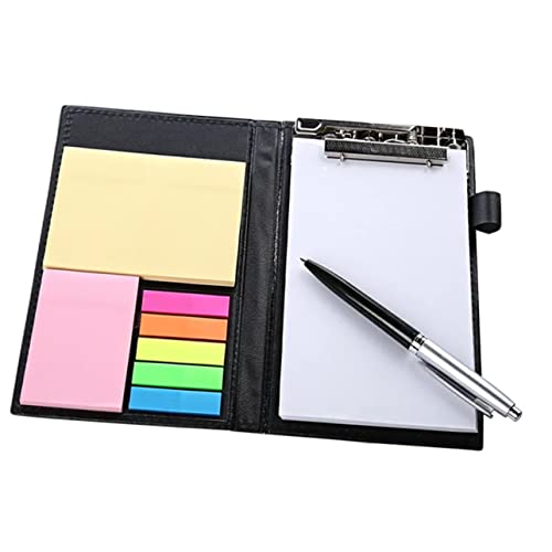 HONMEET Sticky Memo Pads mit PU Ledercover und Stifthalter Ablösbare Selbstklebende Notizzettel für Büro und Schule Wiederverwendbare Haftnotizen Praktische Notizblöcke für Studenten und von HONMEET