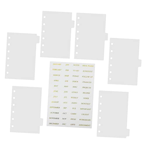 HONMEET Transparente Matte PP Trennblätter mit Löchern Teiliges Abnehmbare Register für Ringbuch Notizbuch Planer Klare Trennseiten für Effiziente Dokumentenorganisation HONMEET Transparente Matte PP Trennblätter mit Löchern Teiliges Abnehmbare Register für Ringbuch Notizbuch Planer Klare Trennseiten für Effiziente Dokumentenorganisation von HONMEET