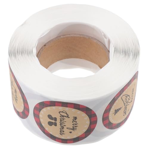 HONMEET Weihnachtliche Verpackungsaufkleber Kraftpapier Selbstklebend Geschenkbriefumschlag Etiketten mit Weihnachtsmotiven zum Beschriften und Versiegeln von Päckchen und Umschlägen von HONMEET