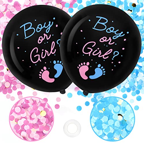 HONMOK 2 Stück Geschlecht Offenbaren Ballon 36 Zoll Boy Or Girl Luftballon Gender Reveal Ballons mit Konfetti Geschlecht Verkünden Deko für Baby Shower Party HONMOK 2 Stück Geschlecht Offenbaren Ballon 36 Zoll Boy Or Girl Luftballon Gender Reveal Ballons mit Konfetti Geschlecht Verkünden Deko für Baby Shower Party von HONMOK