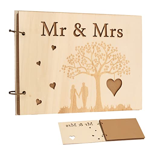 HONMOK Holz Gästebuch Hochzeit Hochzeitsgästebuch mit personalisierter Gravur Hochzeitsalbum Hochzeitsgeschenke Mr & Mrs Gästebuch für Hochzeitstag Brautpaar Verlobung 40 Seiten HONMOK Holz Gästebuch Hochzeit Hochzeitsgästebuch mit personalisierter Gravur Hochzeitsalbum Hochzeitsgeschenke Mr & Mrs Gästebuch für Hochzeitstag Brautpaar Verlobung 40 Seiten von HONMOK