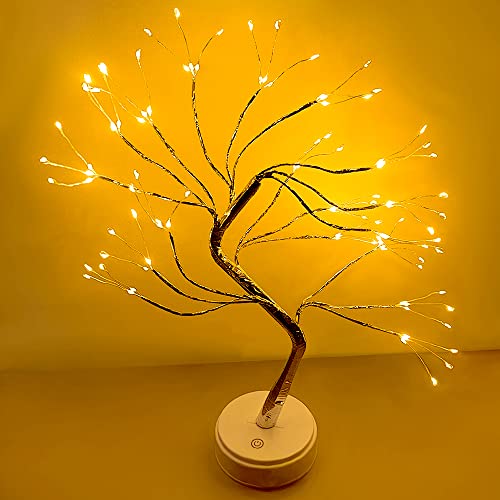 HONPHIER Dekoration Baum Baumlampe beleuchteter Birkenbaum 108 LED Lichterbaum Innen Baum Licht Deko von HONPHIER