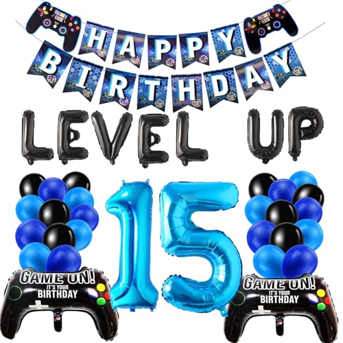 Geburtstagsdeko 15 jahre Junge, Gamer Geburtstag Deko Junge 15, Luftballon Geburtstag 15 Junge Deko Geburtstag Set, Geburtstagsdeko Junge 15 Jahre Party Deko Geburtstagsdeko 15 jahre Junge, Gamer Geburtstag Deko Junge 15, Luftballon Geburtstag 15 Junge Deko Geburtstag Set, Geburtstagsdeko Junge 15 Jahre Party Deko von HONZSAN