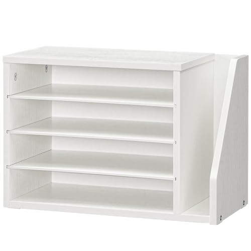 HOOBRO Schreibtisch Organizer, Dokumentenablage, Aktenablage, Briefablage aus Holzwerkstoff, Schreibtisch Organizer, Büro Aufbewahrung für Akten, Post, Umschläge, Zeitschriften, Weiß EWT41WF01 HOOBRO Schreibtisch Organizer, Dokumentenablage, Aktenablage, Briefablage aus Holzwerkstoff, Schreibtisch Organizer, Büro Aufbewahrung für Akten, Post, Umschläge, Zeitschriften, Weiß EWT41WF01 von HOOBRO