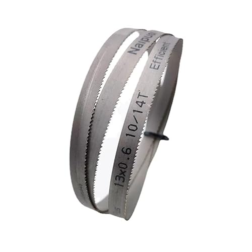 HOOCOM 2pcs M42 Bi-Metal Band Saw Blades 1/2" 1300 x 13mm with 6, 14Tpi Bandsaw Blade Cutting Hardwood, Metal. (Color : 10-14Tpi, Size : Length 1300mm) von HOOCOM