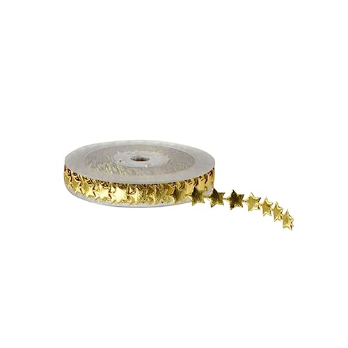 HOODANCOS 1 Rolle Christbaumschmuck Goldband zum Verpacken für Weihnachtsdekoration pentagram graceling für kleine Weihnachtsband weihnachtsdekorband Blitz Schleife HOODANCOS 1 Rolle Christbaumschmuck Goldband zum Verpacken für Weihnachtsdekoration pentagram graceling für kleine Weihnachtsband weihnachtsdekorband Blitz Schleife von HOODANCOS