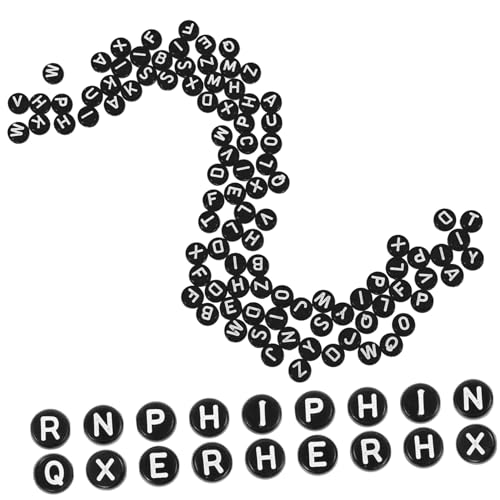 HOODANCOS 1 Acrylperlen Alphabet Brief UV Schmuck Zubehör Buchstabenperlen für den Haushalt Armband liefern Haushaltsarmbandperlen Perlen für Armbänder handgefertigtes Armbandperlen Schwarz HOODANCOS 1 Acrylperlen Alphabet Brief UV Schmuck Zubehör Buchstabenperlen für den Haushalt Armband liefern Haushaltsarmbandperlen Perlen für Armbänder handgefertigtes Armbandperlen Schwarz von HOODANCOS