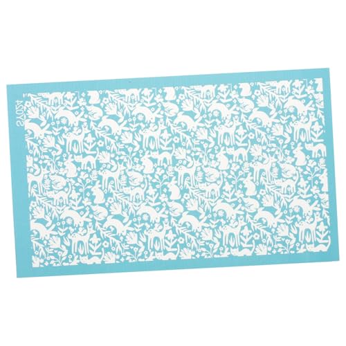 HOODANCOS 1 Blatt Kaninchentonvorlage Kunsthandwerk Bildschirm Nummer Schablone Seide abwaschbare Siebdruckschablone Wiederverwendbare Schablonen zum Malen Polyester Blue HOODANCOS 1 Blatt Kaninchentonvorlage Kunsthandwerk Bildschirm Nummer Schablone Seide abwaschbare Siebdruckschablone Wiederverwendbare Schablonen zum Malen Polyester Blue von HOODANCOS