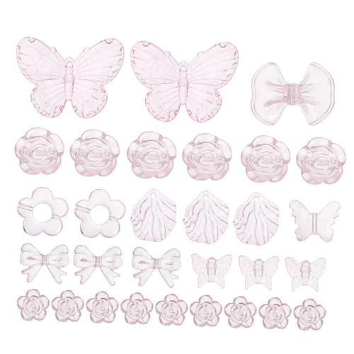 HOODANCOS 1 Butterfly Hair Accessoires DIY-Perlen klein Anhänger für die Schmuckherstellung Reiz haarschmuck Perlen für Schmuckhersteller Material zur Herstellung von Kopfschmuck Acryl Rosa HOODANCOS 1 Butterfly Hair Accessoires DIY-Perlen klein Anhänger für die Schmuckherstellung Reiz haarschmuck Perlen für Schmuckhersteller Material zur Herstellung von Kopfschmuck Acryl Rosa von HOODANCOS