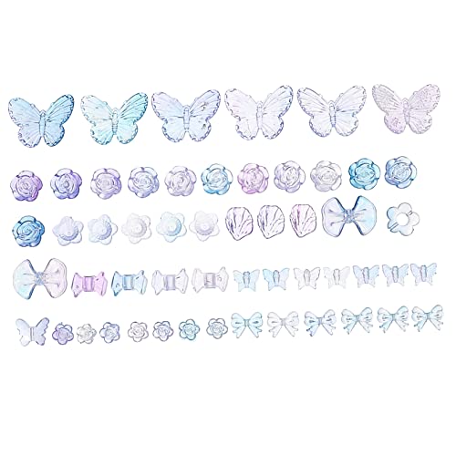 HOODANCOS 1 Gradienten Butterfly Hair Accessoires Reiz Rosa Perlen für Schmuckhersteller Anhänger für die Schmuckherstellung Anhänger zum Basteln Schmuck Handwerk Perlen Acryl Lavendel von HOODANCOS