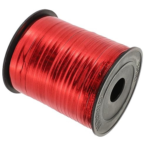 HOODANCOS 1 Rolle Bandballondekoration Regenbogenband Verpackung Ballonband gold dunkles Band glitzerndes metallisches Stoffband Hochzeitsband Band zum Basteln Wickelband PVC-Kunststoff rot HOODANCOS 1 Rolle Bandballondekoration Regenbogenband Verpackung Ballonband gold dunkles Band glitzerndes metallisches Stoffband Hochzeitsband Band zum Basteln Wickelband PVC-Kunststoff rot von HOODANCOS