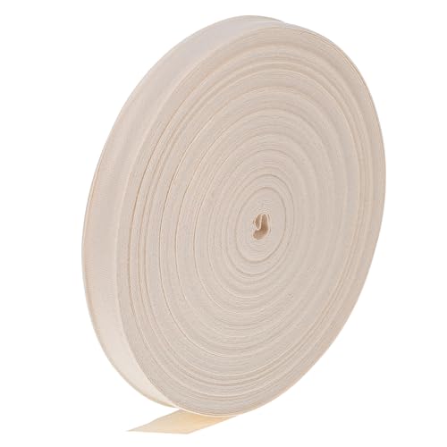 HOODANCOS 1 Rolle Baumwollgewebe baumwollband nähen zubehör Baumwollriemen Handarbeitsband Der Stoffgürtel Schnalle Nahtbindeband trimmen Chiffon Band für Kleidung Stoffband Baumwolle Beige von HOODANCOS