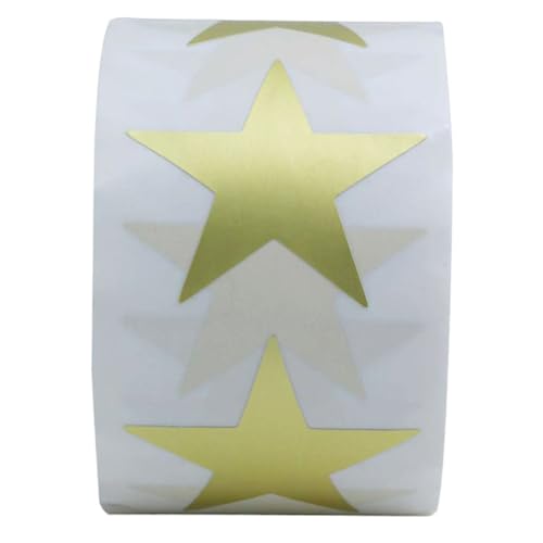 HOODANCOS 1 Rolle Belohnungsaufkleber Sternenform Selbstklebende Goldene Sternaufkleber für Schule Kindergarten Bastelprojekte und Dekoration Vielseitige Etiketten für Scrapbooking und HOODANCOS 1 Rolle Belohnungsaufkleber Sternenform Selbstklebende Goldene Sternaufkleber für Schule Kindergarten Bastelprojekte und Dekoration Vielseitige Etiketten für Scrapbooking und von HOODANCOS